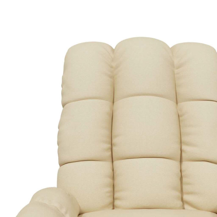 Fotoliu de masaj electric rabatabil, crem, textil - WALTI WALTI