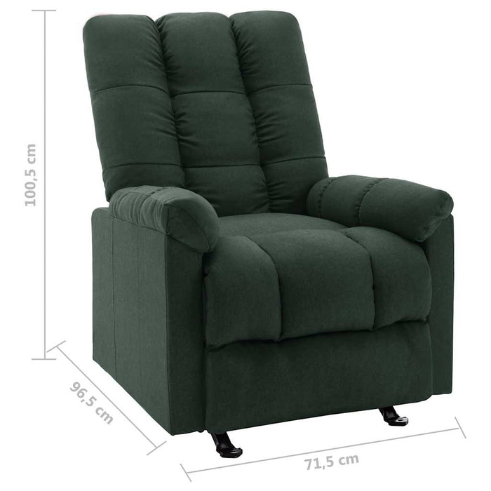Fotoliu rabatabil electric, verde închis, material textil WALTI