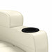 Fotoliu de masaj electric, alb crem, piele ecologică - WALTI WALTI