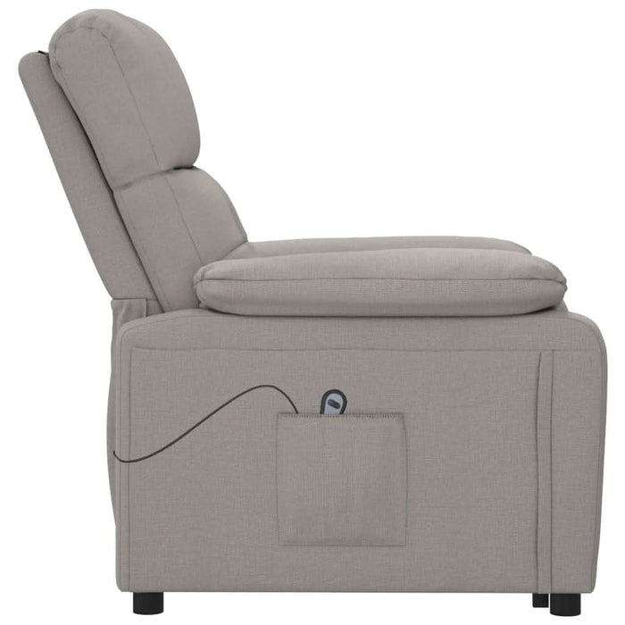 Fotoliu rabatabil electric, gri taupe, material textil - WALTI WALTI