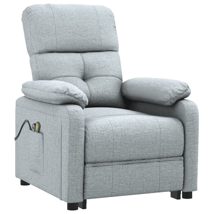 Fotoliu de masaj electric rabatabil, gri deschis, textil - WALTI WALTI