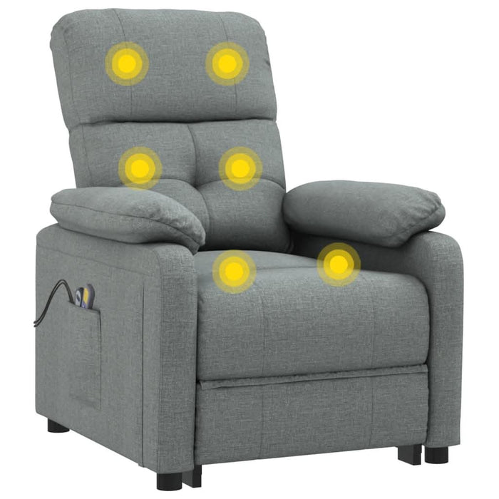 Fotoliu de masaj electric rabatabil, gri închis, textil - WALTI WALTI
