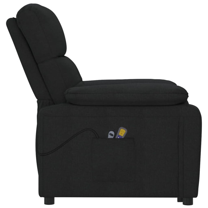 Fotoliu de masaj electric rabatabil, negru, textil - WALTI WALTI