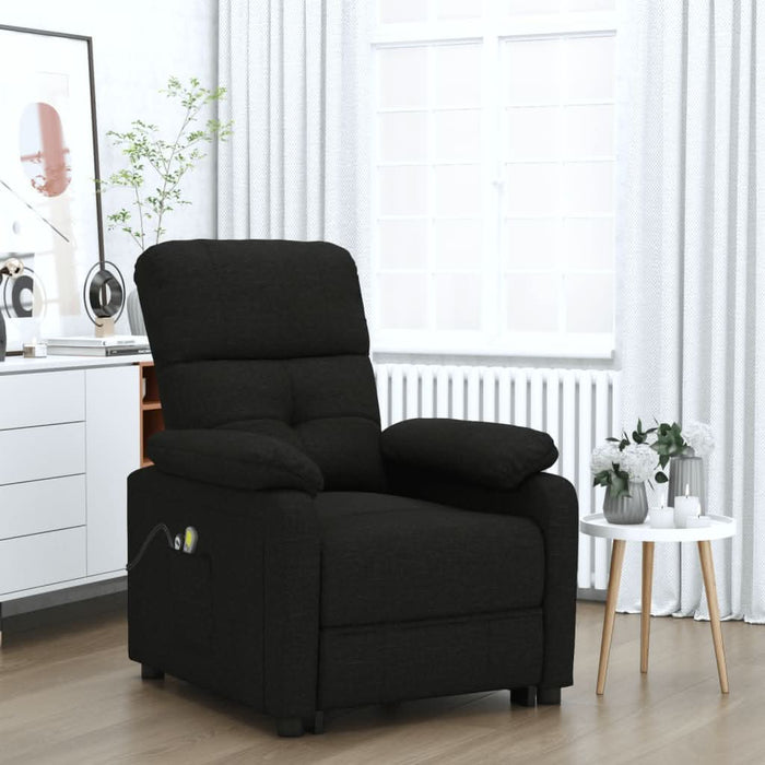 Fotoliu de masaj electric rabatabil, negru, textil - WALTI WALTI