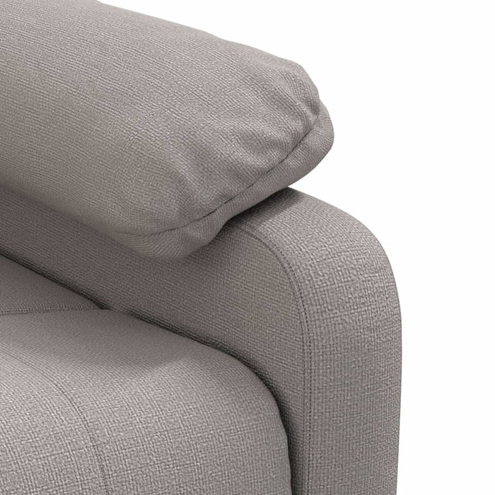 Fotoliu de masaj electric rabatabil, gri taupe, textil WALTI