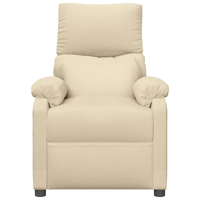 Fotoliu de masaj electric rabatabil, crem, textil - WALTI WALTI