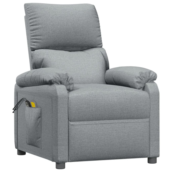 Fotoliu de masaj electric rabatabil, gri deschis, textil - WALTI WALTI