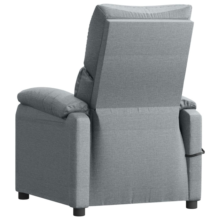 Fotoliu de masaj electric rabatabil, gri deschis, textil - WALTI WALTI