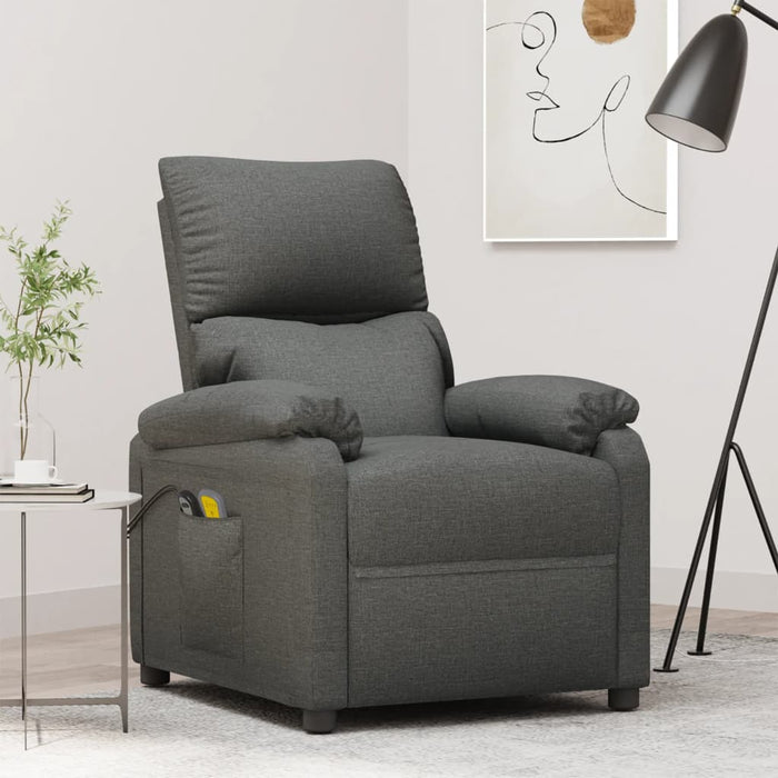 Fotoliu de masaj electric rabatabil, gri închis, textil - WALTI WALTI