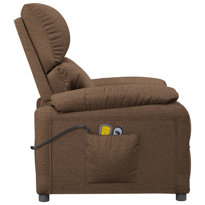 Fotoliu de masaj electric, maro, material textil - WALTI WALTI