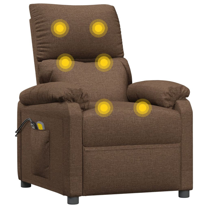 Fotoliu de masaj electric, maro, material textil - WALTI WALTI