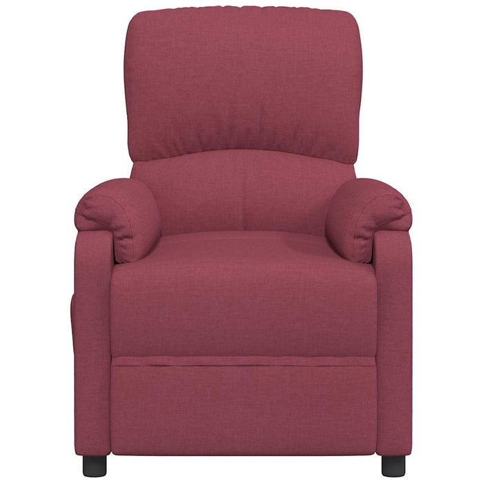 Fotoliu rabatabil electric, roșu vin, material textil WALTI
