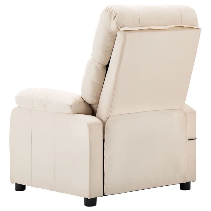 Scaun de masaj electric, material textil crem WALTI