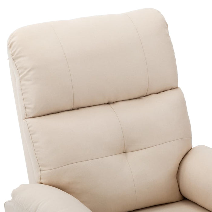 Scaun de masaj electric, material textil crem WALTI