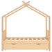 Cadru pat de copii, cu un sertar, 80x160 cm, lemn masiv de pin - WALTI WALTI