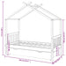 Cadru pat de copii cu un sertar, alb, 80x160 cm, lemn masiv pin - WALTI WALTI
