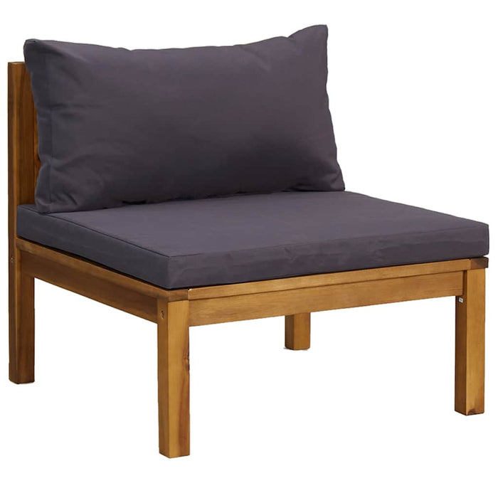Set mobilier grădină perne gri închis, 3 piese, lemn acacia - WALTI WALTI