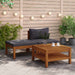 Set mobilier grădină perne gri închis, 3 piese, lemn acacia - WALTI WALTI