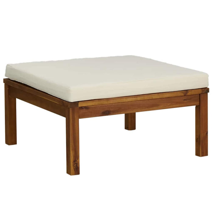 Set mobilier grădină perne alb crem, 3 piese, lemn masiv acacia - WALTI WALTI