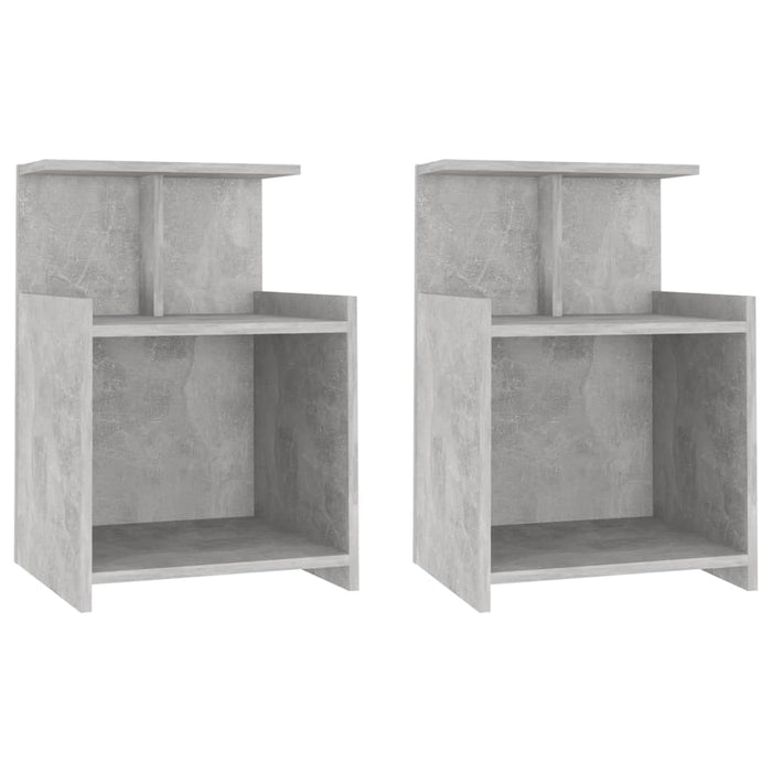 Noptiere, 2 buc., gri beton, 40x35x60 cm, PAL - WALTI WALTI