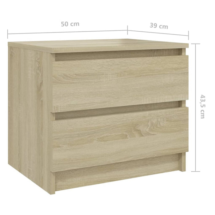 Noptiere, 2 buc., stejar sonoma, 50x39x43,5 cm, PAL WALTI