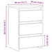 Noptiere, 2 buc., alb, 40x35x62,5 cm, lemn compozit - WALTI WALTI