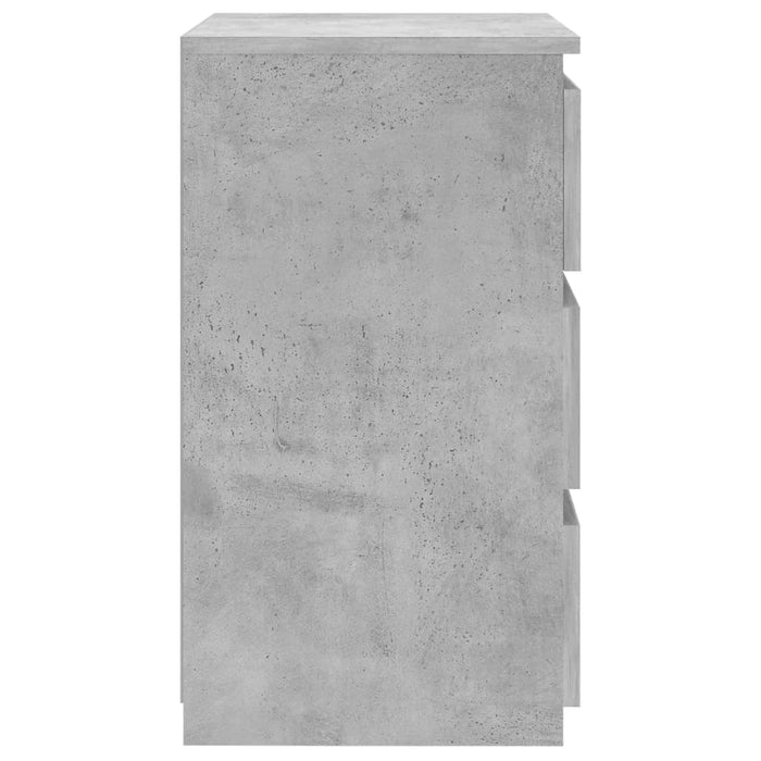 Noptieră, gri beton, 40x35x62,5 cm, lemn compozit - WALTI WALTI
