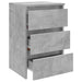 Noptieră, gri beton, 40x35x62,5 cm, lemn compozit - WALTI WALTI