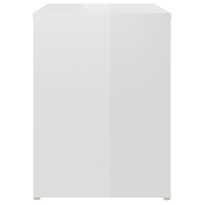 Noptiere, 2 buc., alb extralucios, 40x30x40 cm, lemn prelucrat WALTI