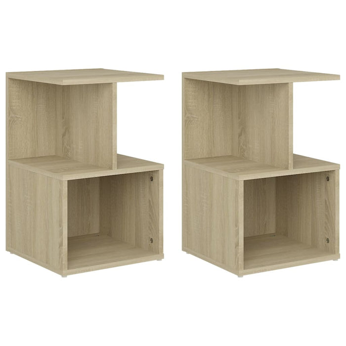 Noptiere, 2 buc., stejar sonoma, 35x35x55 cm, lemn prelucrat - WALTI WALTI