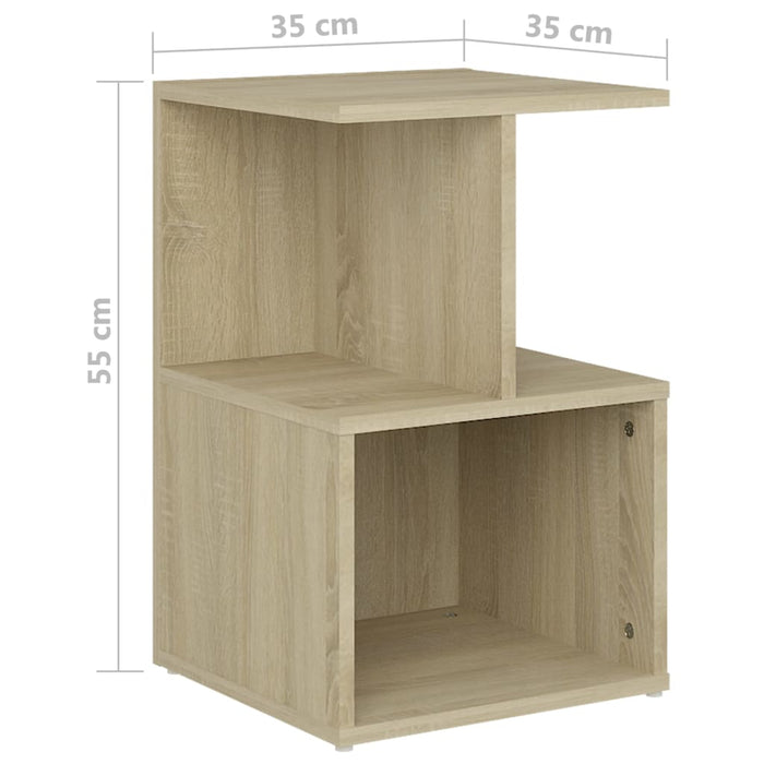 Noptiere, 2 buc., stejar sonoma, 35x35x55 cm, lemn prelucrat - WALTI WALTI