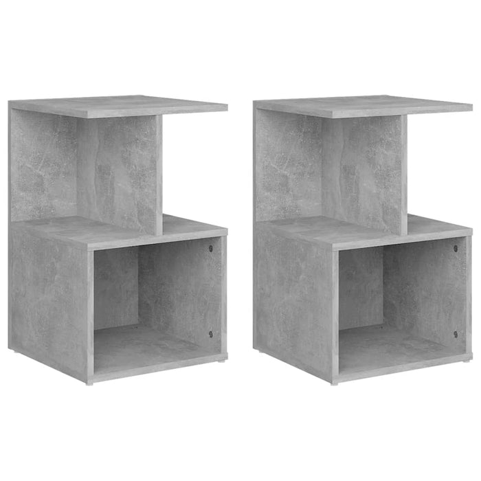Noptiere, 2 buc., gri beton, 35x35x55 cm, PAL - WALTI WALTI
