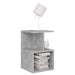 Noptiere, 2 buc., gri beton, 35x35x55 cm, PAL - WALTI WALTI