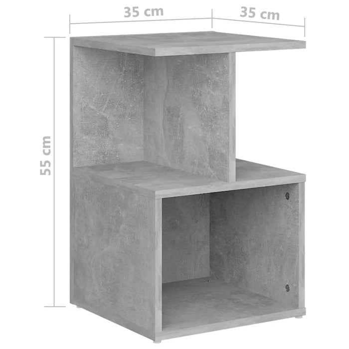 Noptiere, 2 buc., gri beton, 35x35x55 cm, PAL - WALTI WALTI