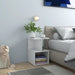 Noptiere, 2 buc., alb extra lucios, 35x35x55cm, lemn prelucrat - WALTI WALTI