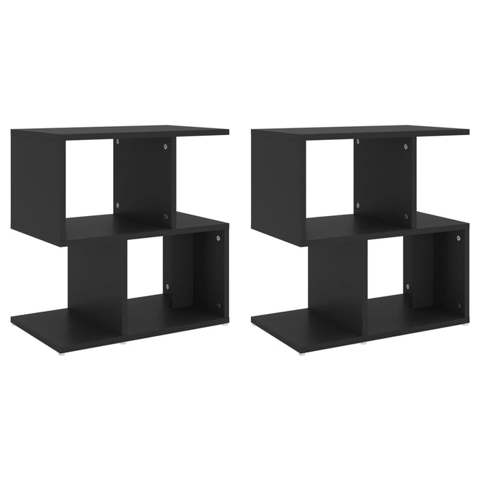Noptiere, 2 buc., negru, 50x30x51,5 cm, PAL - WALTI WALTI