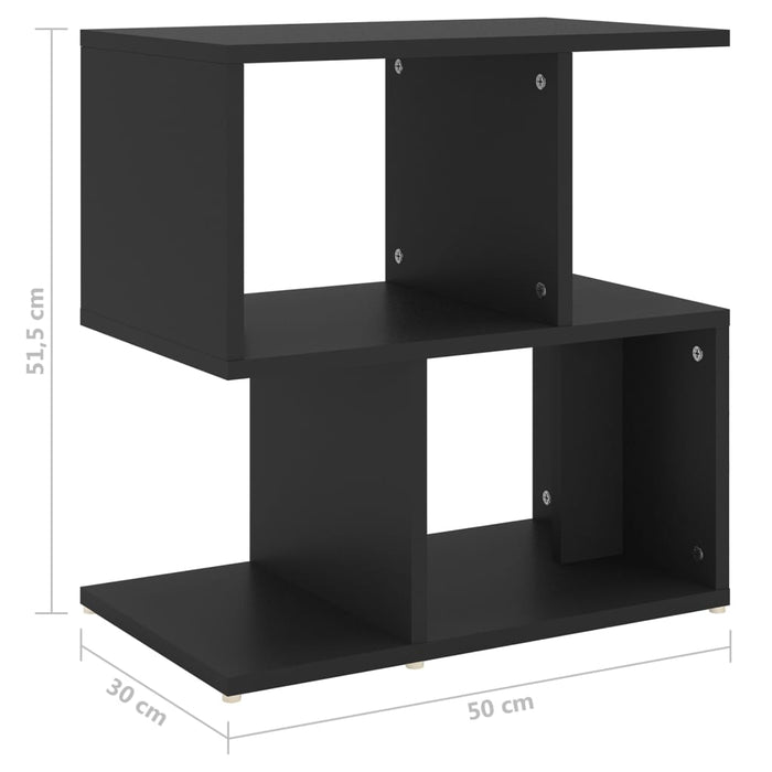 Noptiere, 2 buc., negru, 50x30x51,5 cm, PAL - WALTI WALTI