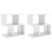Noptiere, 2 buc., alb extralucios, 50x30x51,5 cm, PAL - WALTI WALTI