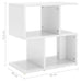 Noptiere, 2 buc., alb extralucios, 50x30x51,5 cm, PAL - WALTI WALTI