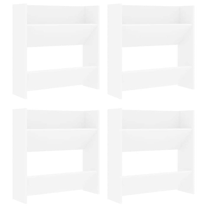 Pantofare de perete, 4 buc., alb, 60x18x60 cm PAL - WALTI WALTI