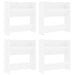 Pantofare de perete, 4 buc., alb, 60x18x60 cm PAL - WALTI WALTI