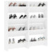 Pantofare de perete, 4 buc., alb, 60x18x60 cm PAL - WALTI WALTI