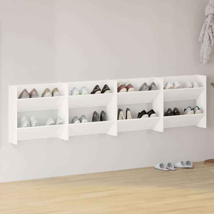 Pantofare de perete, 4 buc., alb, 60x18x60 cm PAL - WALTI WALTI