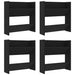 Pantofare de perete, 4 buc., negru, 60x18x60 cm, PAL - WALTI WALTI