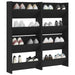 Pantofare de perete, 4 buc., negru, 60x18x60 cm, PAL - WALTI WALTI