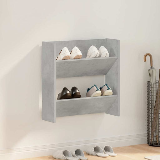 Pantofar de perete, gri beton, 60x18x60 cm, PAL - WALTI WALTI