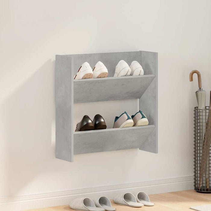 Pantofar de perete, gri beton, 60x18x60 cm, PAL - WALTI WALTI
