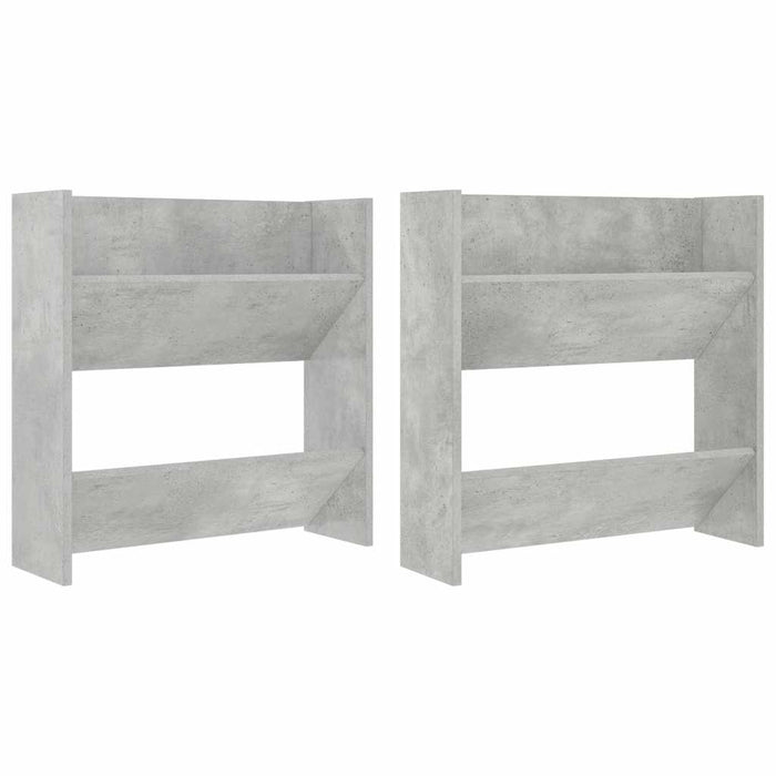 Pantofare de perete, 2 buc., gri beton, 60x18x60 cm, PAL - WALTI WALTI
