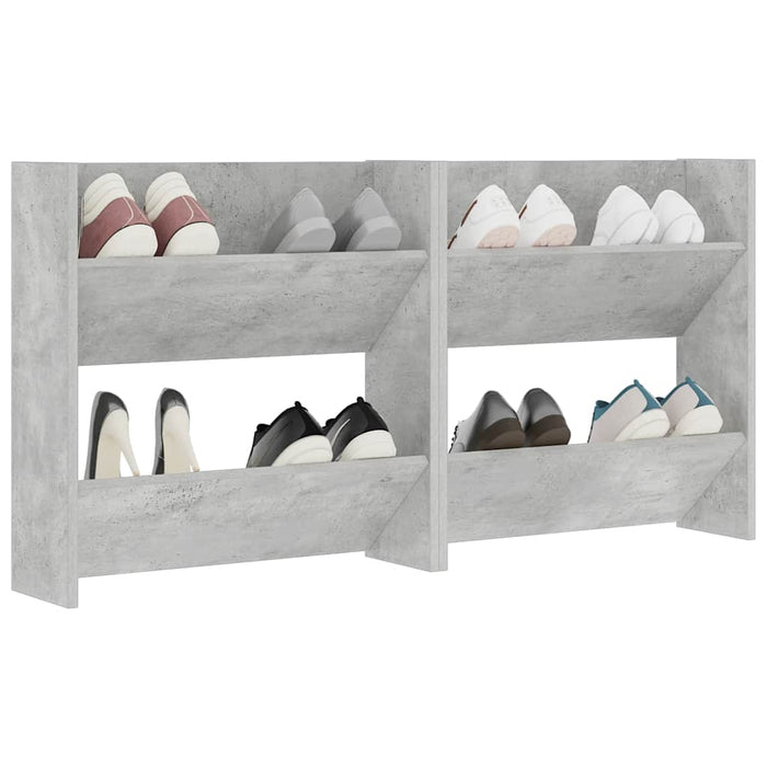 Pantofare de perete, 2 buc., gri beton, 60x18x60 cm, PAL - WALTI WALTI