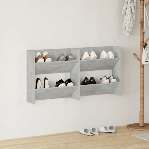Pantofare de perete, 2 buc., gri beton, 60x18x60 cm, PAL - WALTI WALTI